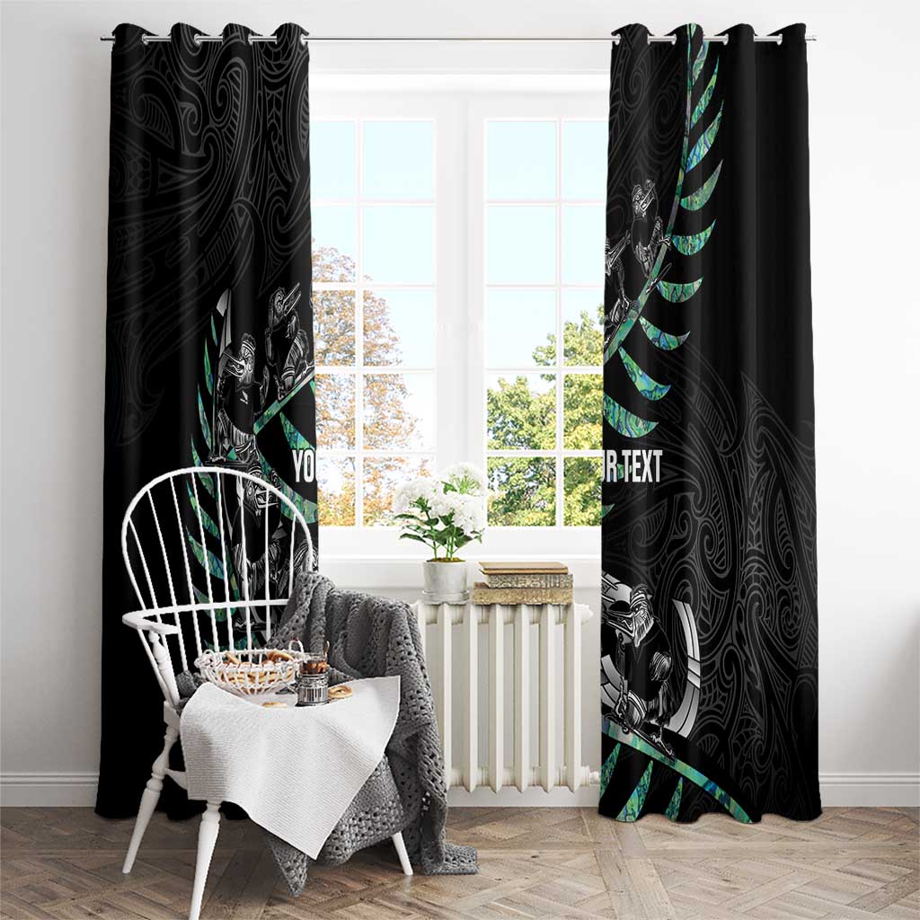 Custom New Zealand Silver Fern Rugby Window Curtain Aotearoa Kiwi Maori Pattern LT14
