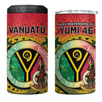 Vanuatu 4 in 1 Can Cooler Tumbler Yumi 46th Hapi Independens Dei - Reggae Version LT14 One Size: 16 oz Reggae - Polynesian Pride