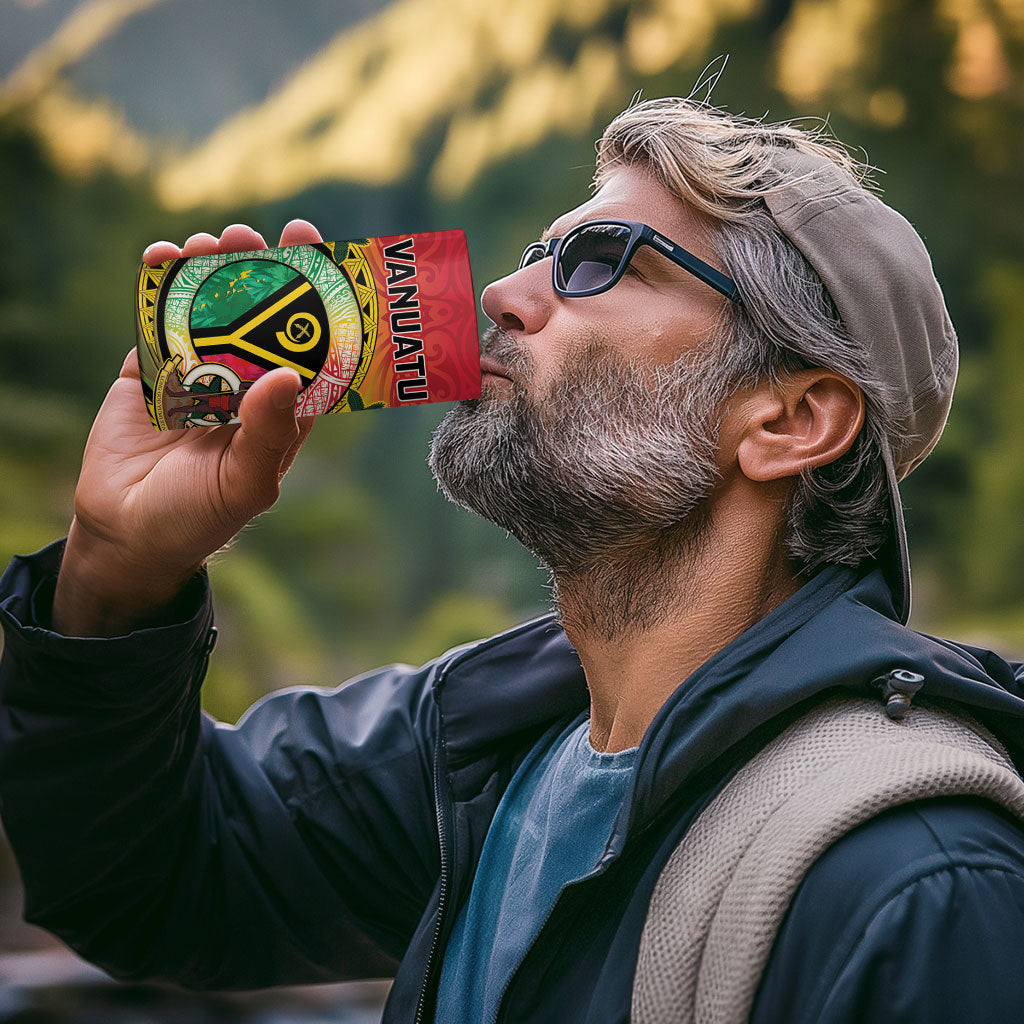 Vanuatu 4 in 1 Can Cooler Tumbler Yumi 46th Hapi Independens Dei - Reggae Version LT14 - Polynesian Pride