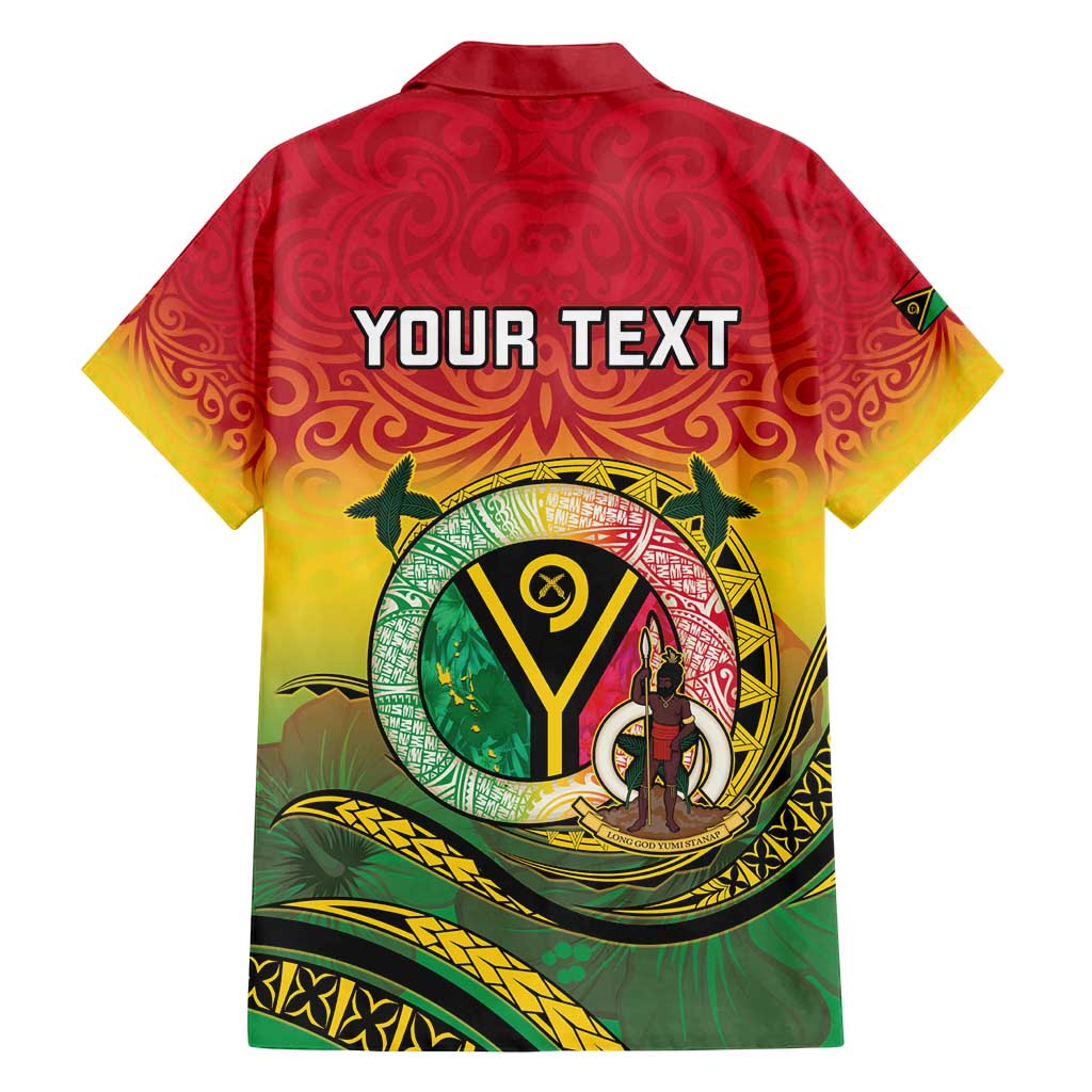 Personalised Vanuatu Family Matching Long Sleeve Bodycon Dress and Hawaiian Shirt Yumi 45th Hapi Independens Dei - Reggae Version LT14 - Polynesian Pride