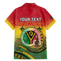 Personalised Vanuatu Family Matching Mermaid Dress and Hawaiian Shirt Yumi 45th Hapi Independens Dei - Reggae Version LT14