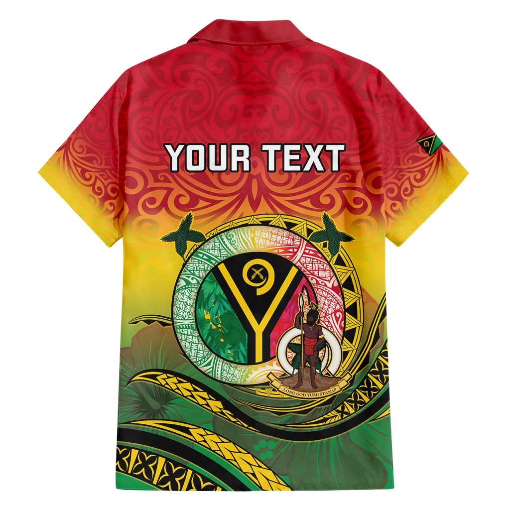 Personalised Vanuatu Family Matching Short Sleeve Bodycon Dress and Hawaiian Shirt Yumi 45th Hapi Independens Dei - Reggae Version LT14 - Polynesian Pride