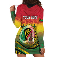 Personalised Vanuatu Hoodie Dress Yumi 46th Hapi Independens Dei - Reggae Version LT14 - Polynesian Pride