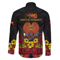 Papua New Guinea Independence Day Family Matching Off The Shoulder Long Sleeve Dress and Hawaiian Shirt PNG Bird of Paradise 50th Anniversary LT14 - Polynesian Pride