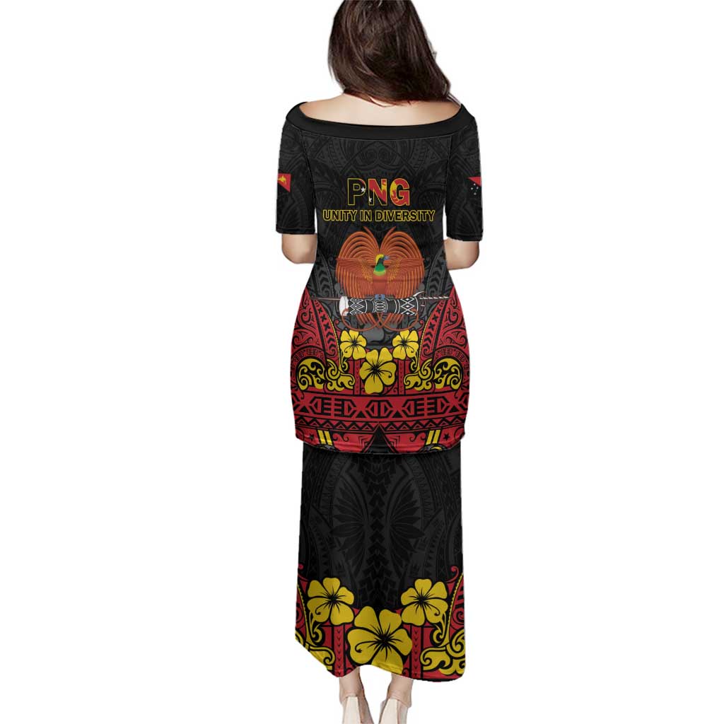 Papua New Guinea Independence Day Family Matching Puletasi and Hawaiian Shirt PNG Bird of Paradise 50th Anniversary LT14 - Polynesian Pride