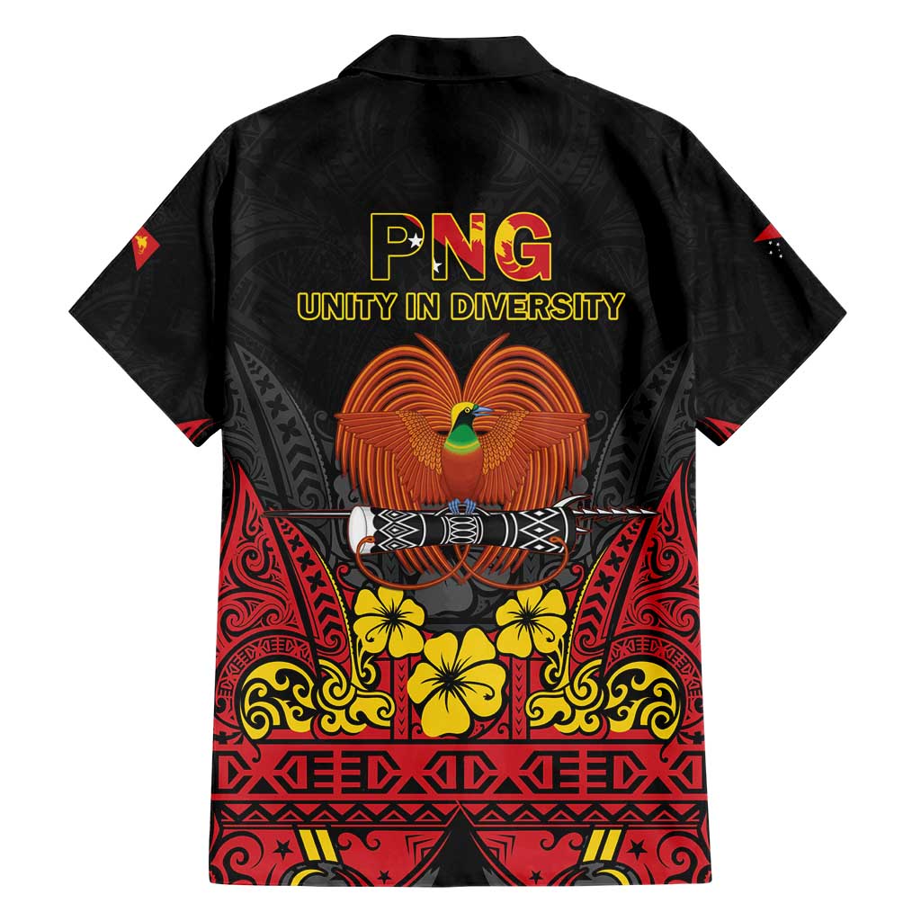 Papua New Guinea Independence Day Family Matching Short Sleeve Bodycon Dress and Hawaiian Shirt PNG Bird of Paradise 50th Anniversary LT14 - Polynesian Pride