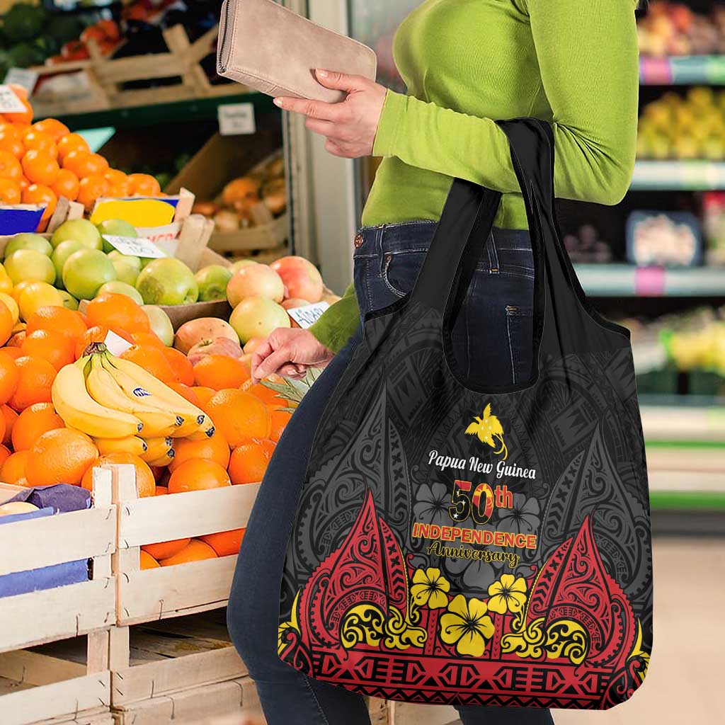 Papua New Guinea Independence Day Grocery Bag PNG Bird of Paradise 50th Anniversary LT14 - Polynesian Pride