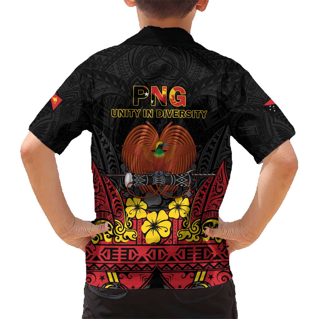 Papua New Guinea Independence Day Kid Hawaiian Shirt PNG Bird of Paradise 50th Anniversary LT14 - Polynesian Pride