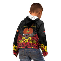 Papua New Guinea Independence Day Kid Hoodie PNG Bird of Paradise 50th Anniversary LT14 - Polynesian Pride