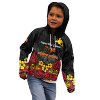 Papua New Guinea Independence Day Kid Hoodie PNG Bird of Paradise 50th Anniversary LT14 - Polynesian Pride