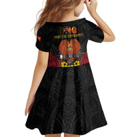 Papua New Guinea Independence Day Kid Short Sleeve Dress PNG Bird of Paradise 50th Anniversary LT14 - Polynesian Pride