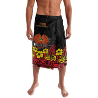 Papua New Guinea Independence Day Lavalava PNG Bird of Paradise 50th Anniversary LT14 Black - Polynesian Pride