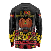 Papua New Guinea Independence Day Long Sleeve Shirt PNG Bird of Paradise 50th Anniversary LT14 - Polynesian Pride