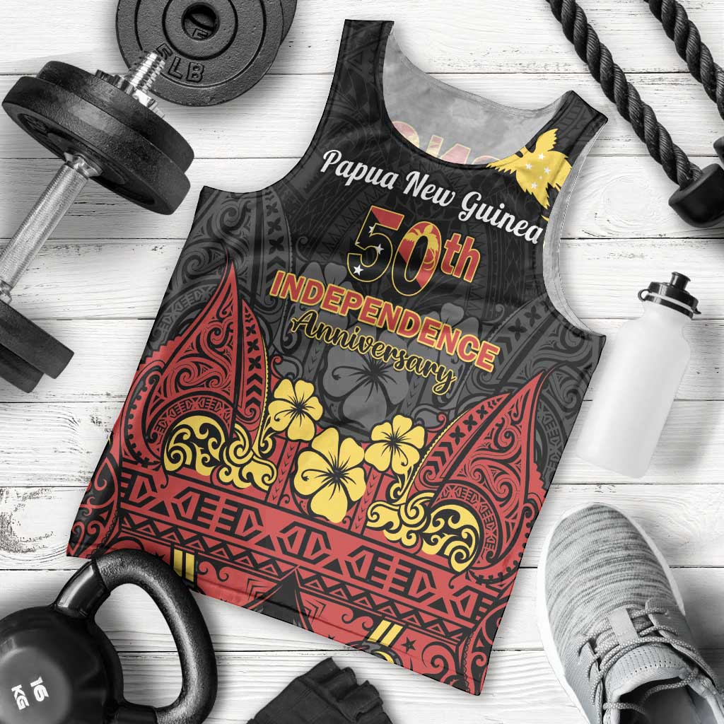 Papua New Guinea Independence Day Men Tank Top PNG Bird of Paradise 50th Anniversary LT14 - Polynesian Pride
