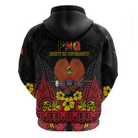 Papua New Guinea Independence Day Zip Hoodie PNG Bird of Paradise 50th Anniversary LT14