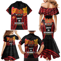 Papua New Guinea Independence Day Family Matching Mermaid Dress and Hawaiian Shirt PNG Since 1975 LT14 - Polynesian Pride