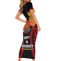 Papua New Guinea Independence Day Family Matching Short Sleeve Bodycon Dress and Hawaiian Shirt PNG Since 1975 LT14 - Polynesian Pride