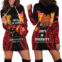 Papua New Guinea Independence Day Hoodie Dress PNG Since 1975 LT14 - Polynesian Pride