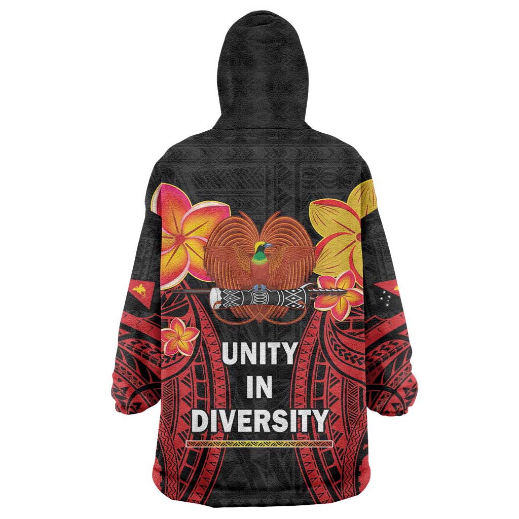 Papua New Guinea Independence Day Wearable Blanket Hoodie PNG Since 1975 LT14 - Polynesian Pride