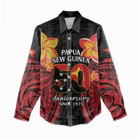 Papua New Guinea Independence Day Women Casual Shirt PNG Since 1975 LT14 - Polynesian Pride