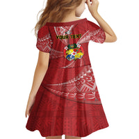 Personalised Tonga Independence Day Family Matching Off Shoulder Maxi Dress and Hawaiian Shirt Happy 54th Independence Anniversary Ngatu Pattern LT14 - Polynesian Pride