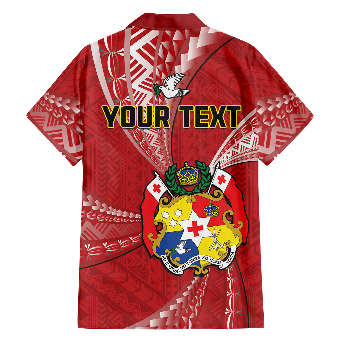 Personalised Tonga Independence Day Family Matching Off Shoulder Maxi Dress and Hawaiian Shirt Happy 54th Independence Anniversary Ngatu Pattern LT14 - Polynesian Pride