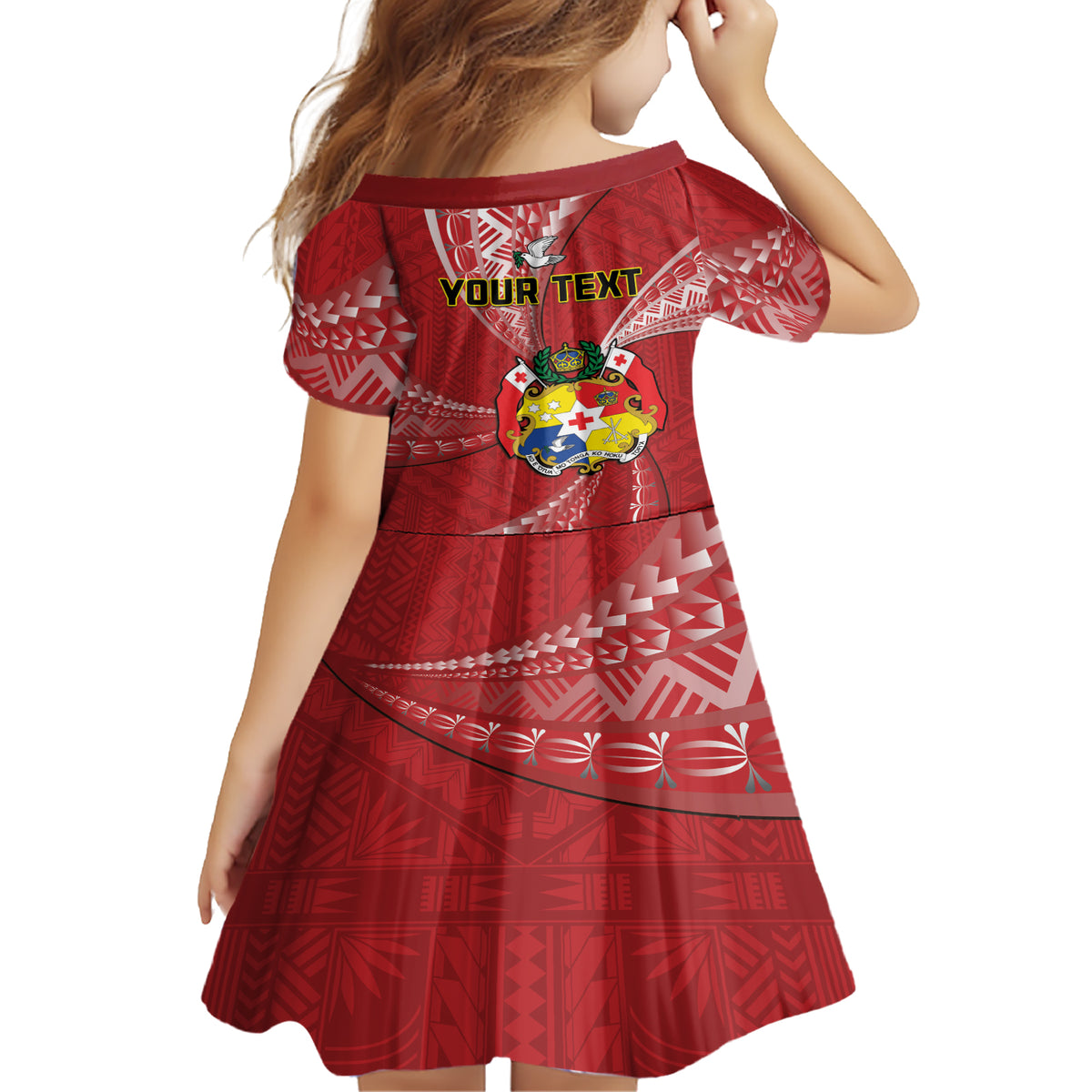 Personalised Tonga Independence Day Family Matching Short Sleeve Bodycon Dress and Hawaiian Shirt Happy 54th Independence Anniversary Ngatu Pattern LT14 - Polynesian Pride