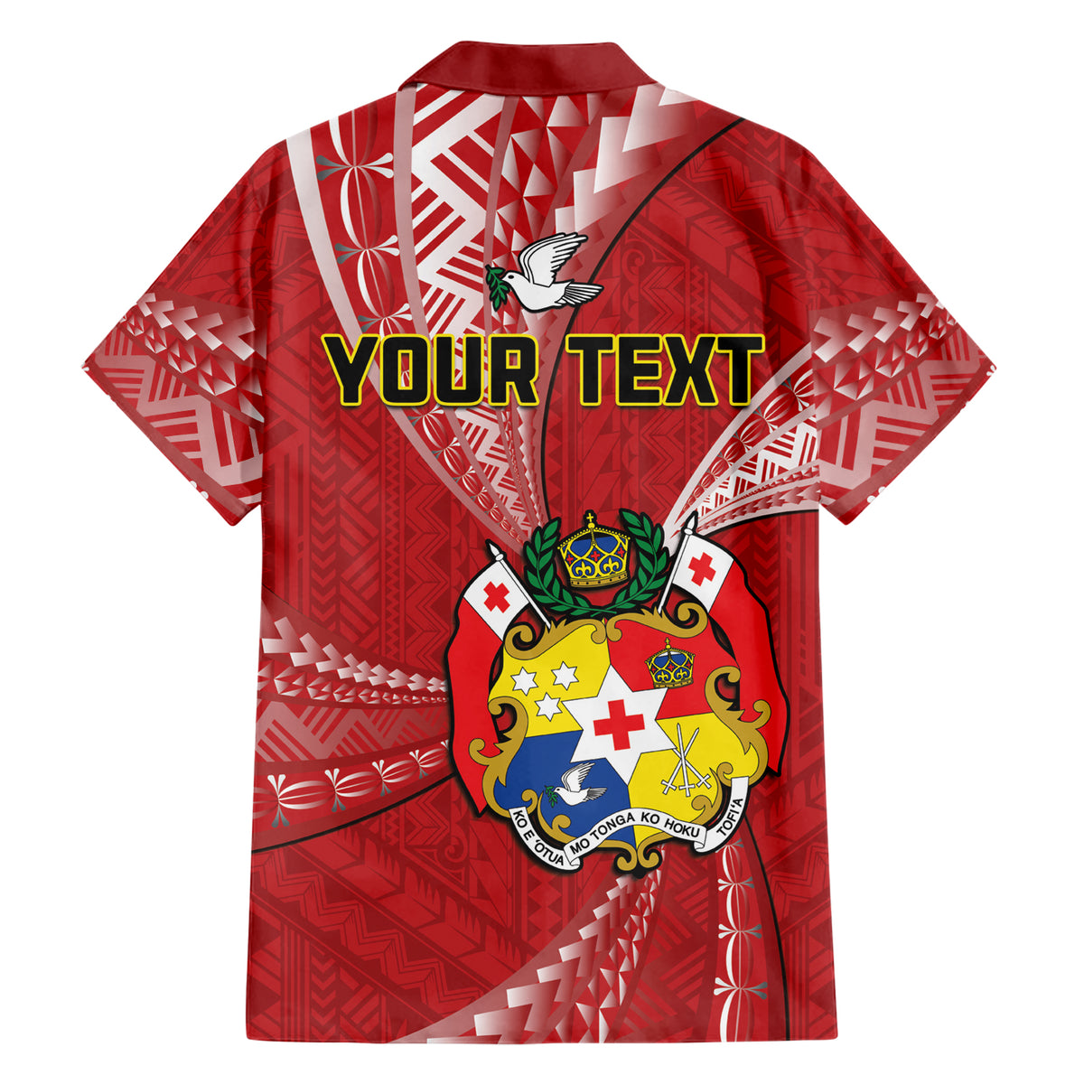Personalised Tonga Independence Day Family Matching Short Sleeve Bodycon Dress and Hawaiian Shirt Happy 54th Independence Anniversary Ngatu Pattern LT14 - Polynesian Pride