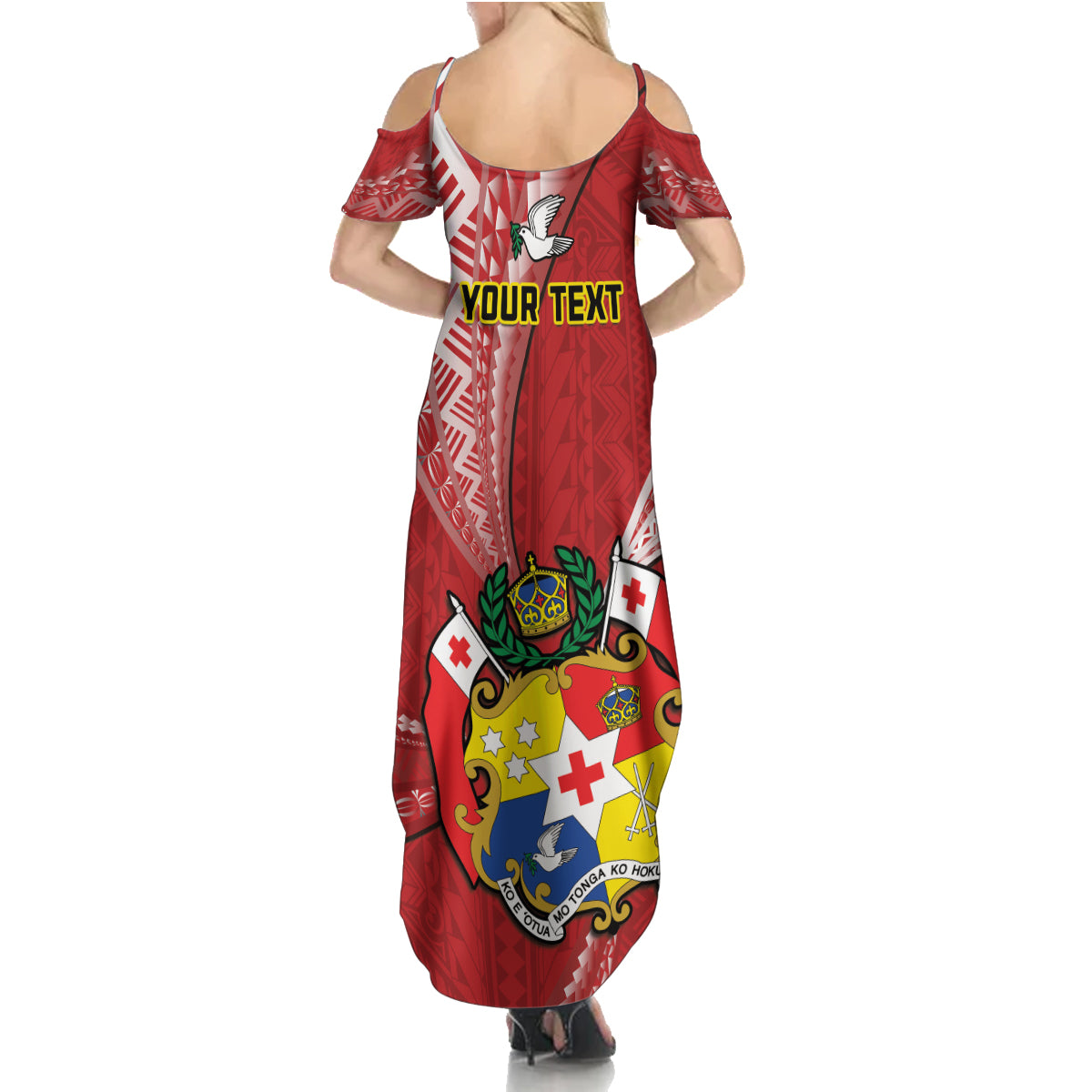 Personalised Tonga Independence Day Family Matching Summer Maxi Dress and Hawaiian Shirt Happy 54th Independence Anniversary Ngatu Pattern LT14 - Polynesian Pride