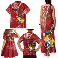 Personalised Tonga Independence Day Family Matching Tank Maxi Dress and Hawaiian Shirt Happy 54th Independence Anniversary Ngatu Pattern LT14 - Polynesian Pride