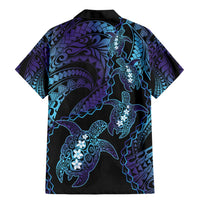 Polynesia Sea Turtle Day Family Matching Mermaid Dress and Hawaiian Shirt Tribal Honu Plumeria Polynesian Pattern LT14 - Polynesian Pride