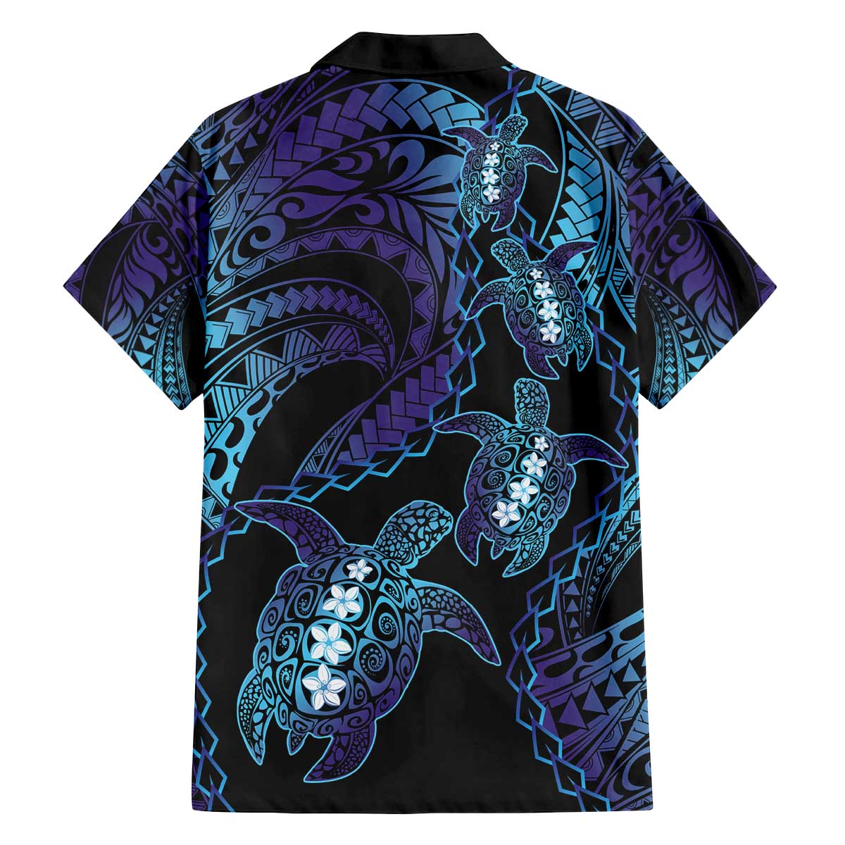 Polynesia Sea Turtle Day Family Matching Off The Shoulder Long Sleeve Dress and Hawaiian Shirt Tribal Honu Plumeria Polynesian Pattern LT14 - Polynesian Pride
