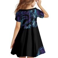 Polynesia Sea Turtle Day Family Matching Short Sleeve Bodycon Dress and Hawaiian Shirt Tribal Honu Plumeria Polynesian Pattern LT14 - Polynesian Pride