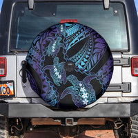 Polynesia Sea Turtle Day Spare Tire Cover Tribal Honu Plumeria Polynesian Pattern LT14 Purple - Polynesian Pride