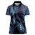 Polynesia Sea Turtle Day Women Polo Shirt Tribal Honu Plumeria Polynesian Pattern