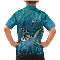 World Sea Turtle Day Polynesia Family Matching Mermaid Dress and Hawaiian Shirt Go With The Flow LT14 - Polynesian Pride