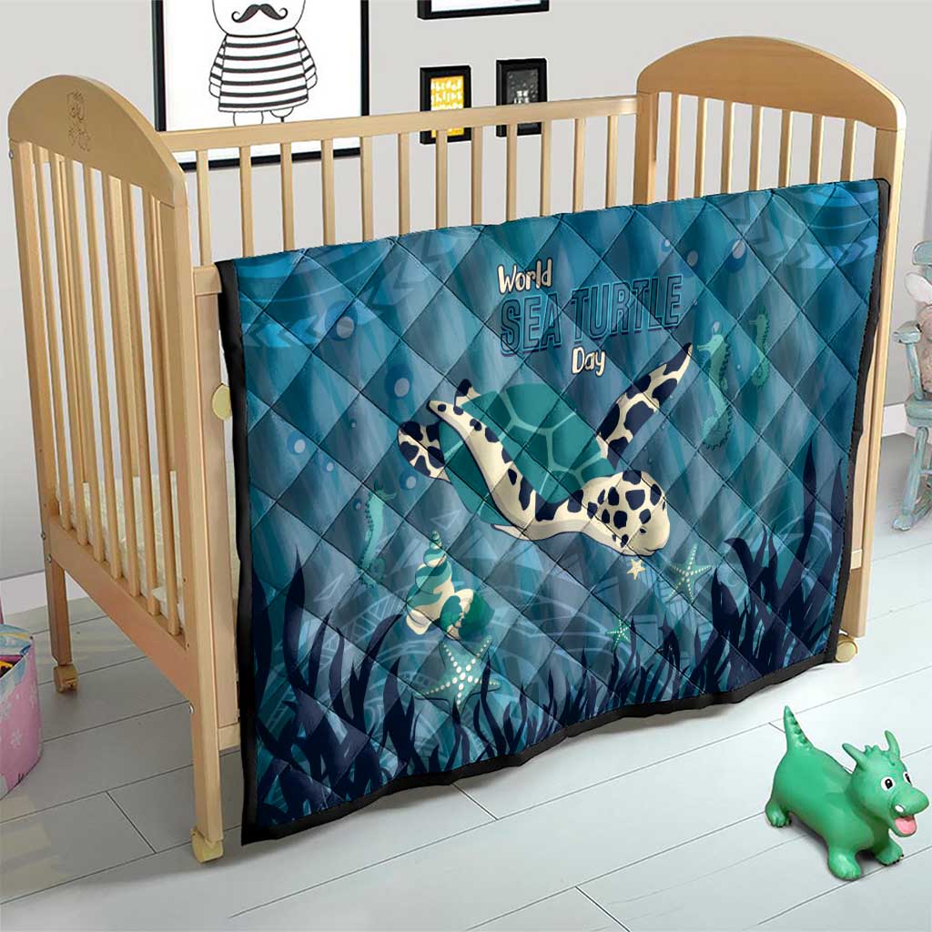 World Sea Turtle Day Polynesia Quilt Go With The Flow