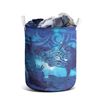 Kuri New Zealand Matariki Laundry Basket Aotearoa Dog Waka Maori New Year Galaxy Vibes LT14 - Polynesian Pride