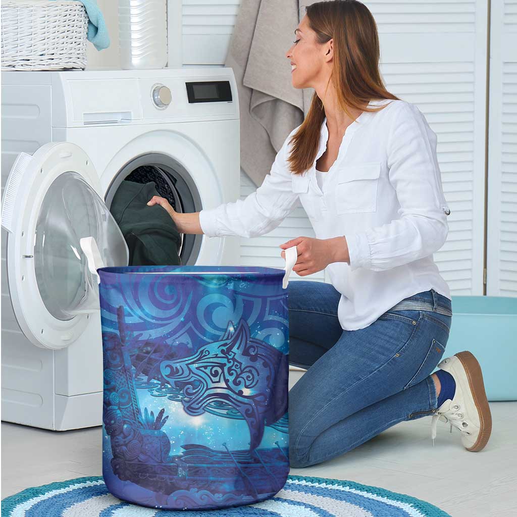 Kuri New Zealand Matariki Laundry Basket Aotearoa Dog Waka Maori New Year Galaxy Vibes LT14 - Polynesian Pride