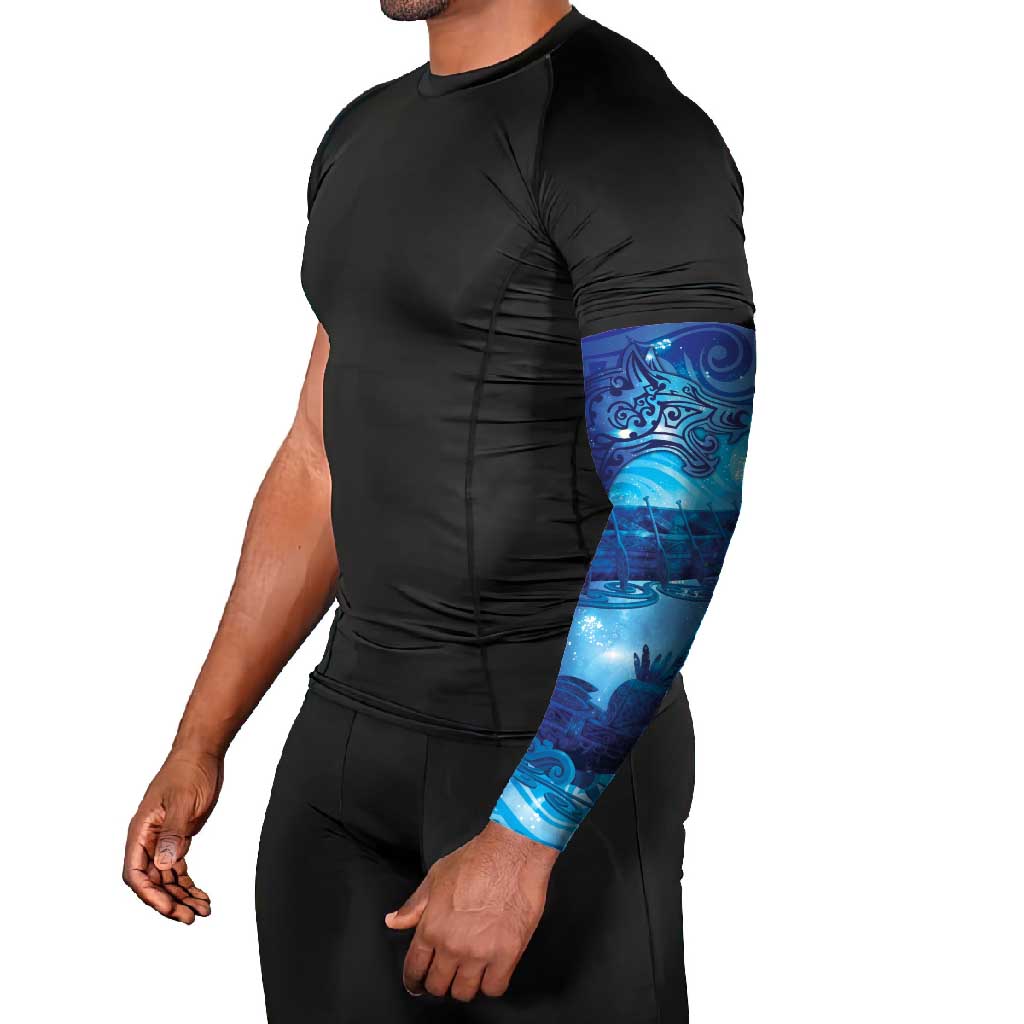 Kuri New Zealand Matariki Arm Sleeves Aotearoa Dog Waka Maori New Year Galaxy Vibes LT14 - Polynesian Pride