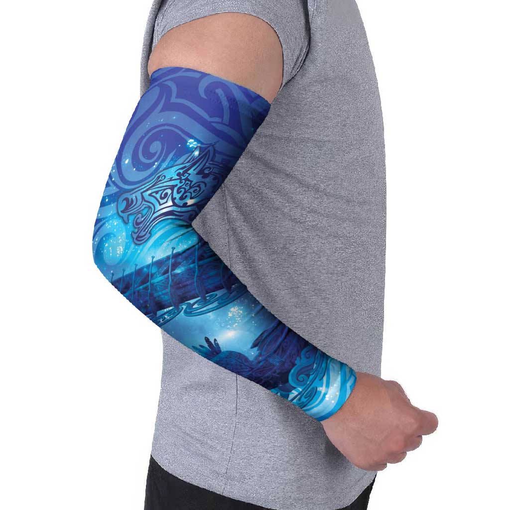 Kuri New Zealand Matariki Arm Sleeves Aotearoa Dog Waka Maori New Year Galaxy Vibes LT14 - Polynesian Pride