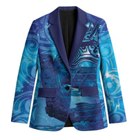 Kuri New Zealand Matariki Blazer Aotearoa Dog Waka Maori New Year Galaxy Vibes LT14 Unisex Blue - Polynesian Pride