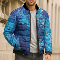 Kuri New Zealand Matariki Bomber Puffer Jacket Aotearoa Dog Waka Maori New Year Galaxy Vibes LT14 - Polynesian Pride