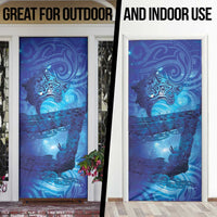 Kuri New Zealand Matariki Door Cover Aotearoa Dog Waka Maori New Year Galaxy Vibes LT14 - Polynesian Pride