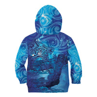 Kuri New Zealand Matariki Kid Hoodie Aotearoa Dog Waka Maori New Year Galaxy Vibes LT14 - Polynesian Pride