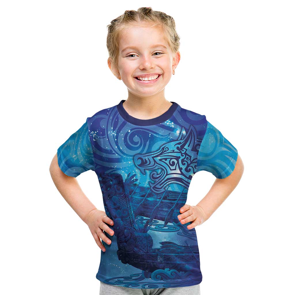 Kuri New Zealand Matariki Kid T Shirt Aotearoa Dog Waka Maori New Year Galaxy Vibes