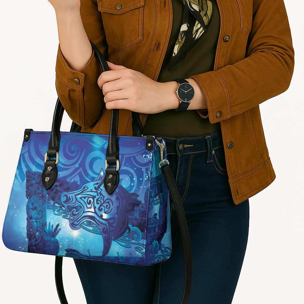 Kuri New Zealand Matariki Leather Bag Aotearoa Dog Waka Maori New Year Galaxy Vibes LT14 - Polynesian Pride