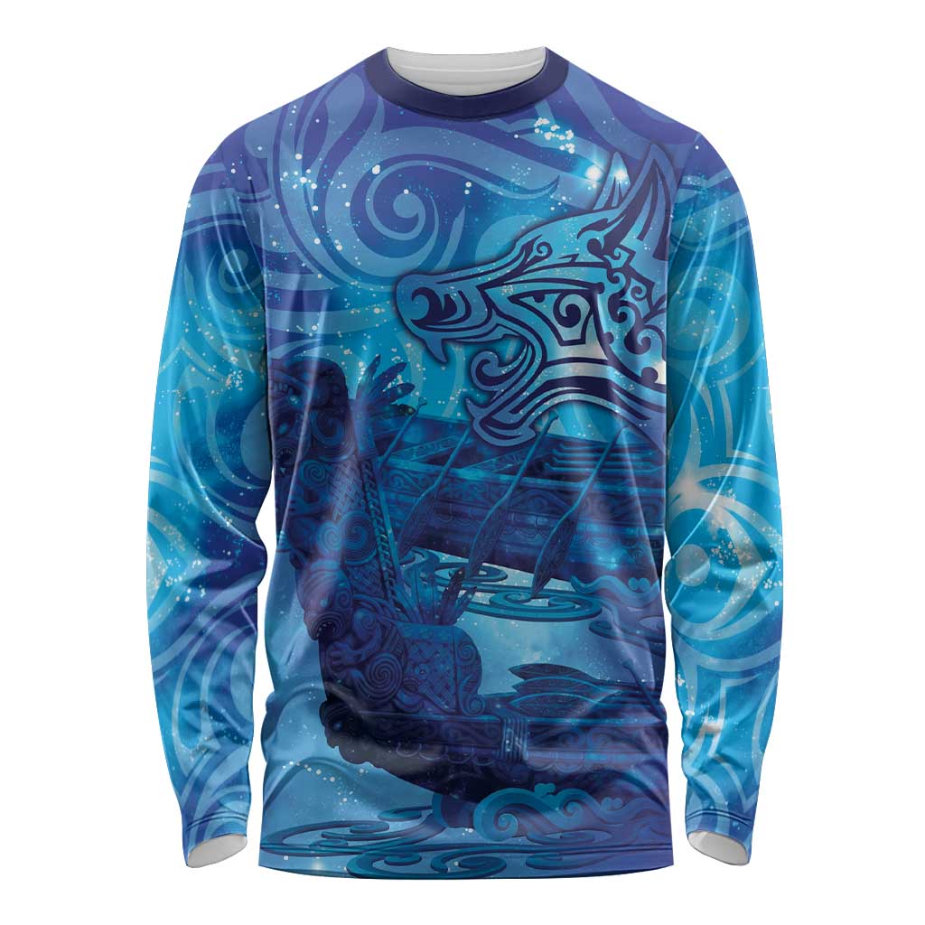 Kuri New Zealand Matariki Long Sleeve Shirt Aotearoa Dog Waka Maori New Year Galaxy Vibes