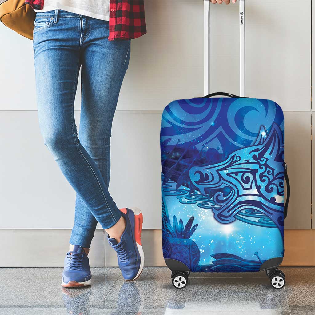 Kuri New Zealand Matariki Luggage Cover Aotearoa Dog Waka Maori New Year Galaxy Vibes LT14 - Polynesian Pride