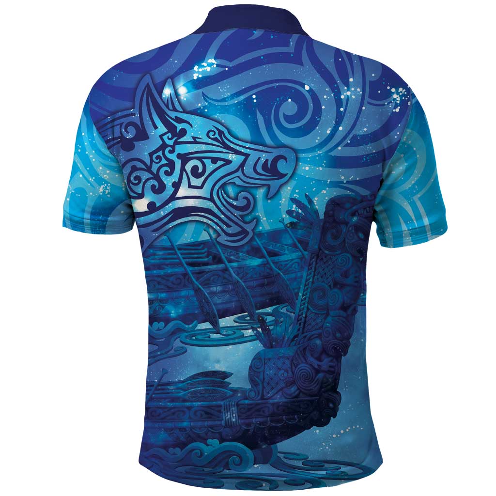 Kuri New Zealand Matariki Polo Shirt Aotearoa Dog Waka Maori New Year Galaxy Vibes LT14 - Polynesian Pride